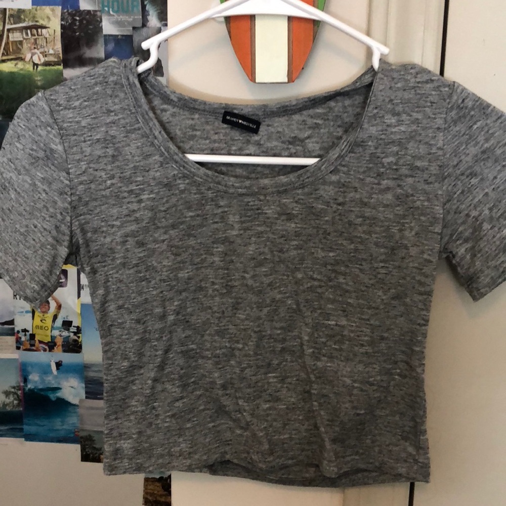 brandy gray crop top